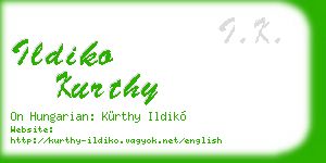 ildiko kurthy business card